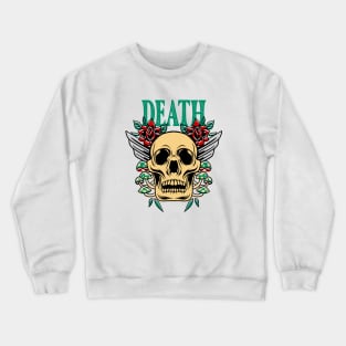 Vintage Skull - Death Rose Crewneck Sweatshirt